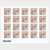 Rustieke moderne typografie foto afstuderen 2026 vierkante sticker (Vel)