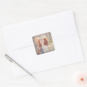 Rustieke moderne typografie foto afstuderen 2026 vierkante sticker (Envelop)
