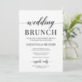 Rustieke moderne typografie trouw brunch kaart (Staand voorkant)