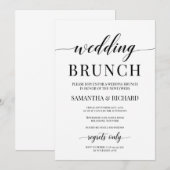 Rustieke moderne typografie trouw brunch kaart (Voorkant / Achterkant)
