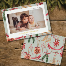 rustieke moderne waterverf Kerst folie foto 