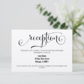 Rustieke moderne we doen script bruiloftsreceptiek kaart (Staand voorkant)