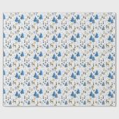 Rustieke moderne winter bos bosdieren cadeaupapier (Vlak)