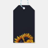 Rustieke moderne zonnebloemen bruiloft foto opslaa cadeaulabel (Achterkant)