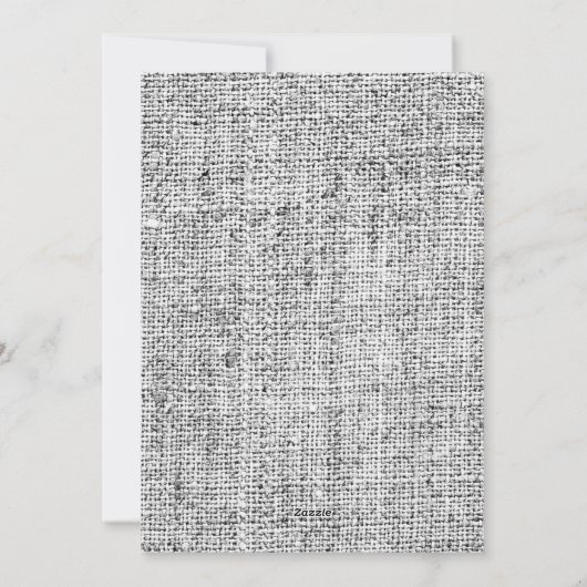 Rustieke moderne zwarte berk & burlap vakantiefoto feestdagenkaart (Achterkant)