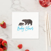 Rustieke moeder en Baby Beer Baby shower servet (Insitu)
