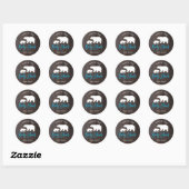 Rustieke Moeder en Baby Beer Baby shower Sticker (Vel)