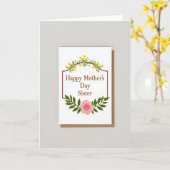 Rustieke Moederdag Zuster Liefde Kaart (Gele Bloem)
