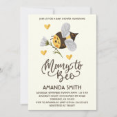 Rustieke Moedertje To Bee Baby Shower Uitnodiging (Voorkant)