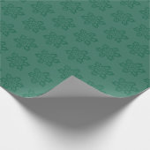 Rustieke monochromatische donkere en pastelgroene  cadeaupapier (Hoek)