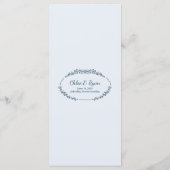 Rustieke monochrome bloemenbruiloft menu (Achterkant)