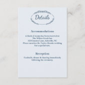 Rustieke monochrome bruiloft details informatiekaartje (Voorkant)