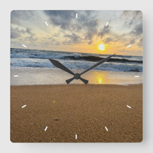 Rustieke Monogram Boerderij Aangepaste foto Person Vierkante Klok