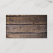 Rustieke Monogram Bruiloft Drink Voucher Kaart Visitekaartje (Achterkant)