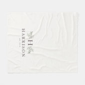 Rustieke monogram deken (Voorkant (Horizontaal))