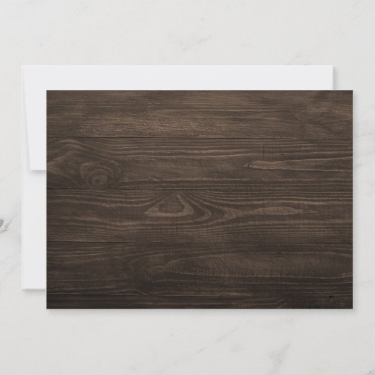 Rustieke Monogram Foto Bruiloft uitnodiging (Achterkant)