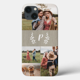 Rustieke Monogram Foto Collage Case-Mate iPhone Case