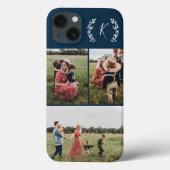 Rustieke Monogram Foto Collage Case-Mate iPhone Case (Achterkant)