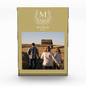 Rustieke Monogram Gepersonaliseerde Initiële Fotob Fotoblokken (Voorkant)