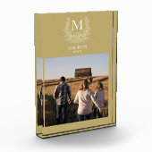 Rustieke Monogram Gepersonaliseerde Initiële Fotob Fotoblokken (Links)