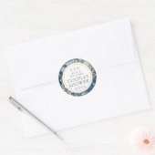 Rustieke Monogram Groene Huwelijksontvangst voor K Ronde Sticker (Envelop)