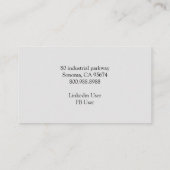 Rustieke Monogram Houten Bouwer Visitekaartje (Achterkant)