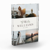 Rustieke monogram huwelijkscollage voor pasgetrouw fotoblokken (Links)