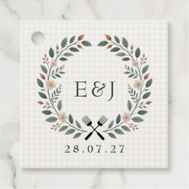 Rustieke Monogram I Do BBQ Bedankjes Labels