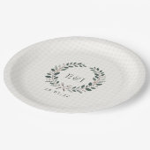 Rustieke Monogram I Do BBQ Bruiloft Papieren Bordje (Gekanteld)