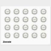 Rustieke Monogram 'Ik Doe BBQ' Huwelijk Ronde Sticker (Vel)