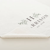 Rustieke monogram sherpa deken (3/4)