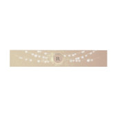 Rustieke Monogram Slingerlichtjes Bruiloft Uitnodigingen Wikkel (Vlak)