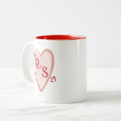 Rustieke Monogram Tweekleurige Koffiemok (Voorkant links)