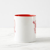 Rustieke Monogram Tweekleurige Koffiemok (Center)