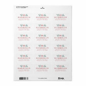 Rustieke monogram vakantie retouradres sticker (Full Sheet)