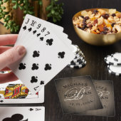 Rustieke Monogram van de Getuige Pokerkaarten (Insitu)