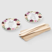 Rustieke Moody Floral | Gepersonaliseerd trouwprog Handwaaier (Niet-gemonteerd)