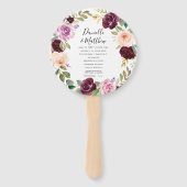 Rustieke Moody Floral | Gepersonaliseerd trouwprog Handwaaier (Voorkant)