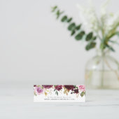 Rustieke Moody Floral | Huwelijkswebsite Kaarten Mini Visitekaartje (Staand voorkant)