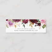 Rustieke Moody Floral | Trouwwebsite RSVP-kaarten Mini Visitekaartje (Voorkant)