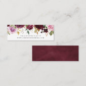 Rustieke Moody Floral | Trouwwebsite RSVP-kaarten Mini Visitekaartje (Voorkant / Achterkant)