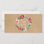 Rustieke mooie bloemenslinger cadeaubon (Voorkant)