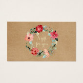 Rustieke mooie bloemenslingers cadeaubon visitekaartje (Voorkant)