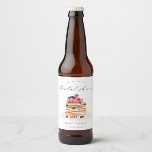 Rustieke Mooie Fruit Pannenkoek Aquarel Bruidsdine Bier Etiket