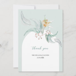 Rustieke mooie Mint Eucalyptus Waterverf Kunst Bedankkaart