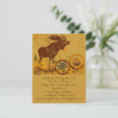 Rustieke  Moose Christmas Kaart (Staand voorkant)