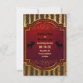 Rustieke Moose en Golden Aspen Bomen Bruiloft Save The Date (Achterkant)