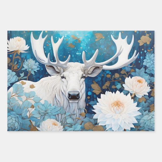 Rustieke Moose Fox Beer Decoupage Inpakpapier Vel (Voorkant)