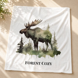 Rustieke Moose Lodge decor bos gezellige esthetiek Fleece Deken