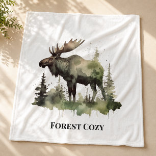 Rustieke Moose Lodge decor bos gezellige esthetiek Fleece Deken